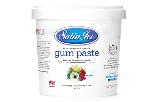 White 2lb Pail Gum Paste - Satin Ice