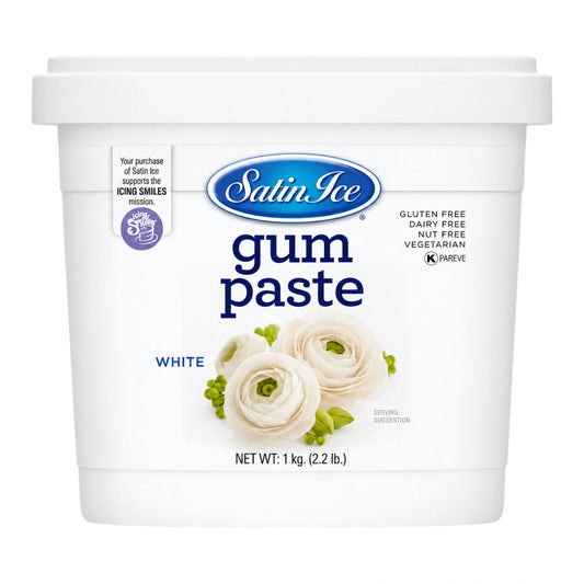 White 2lb Pail Gum Paste - Satin Ice