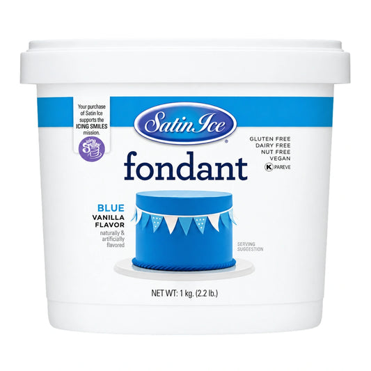 Blue Vanilla Pail Fondant 1kg - Satin Ice