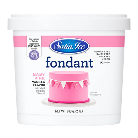 Pink Vanilla Pail Baby Fondant 1kg - Satin Ice