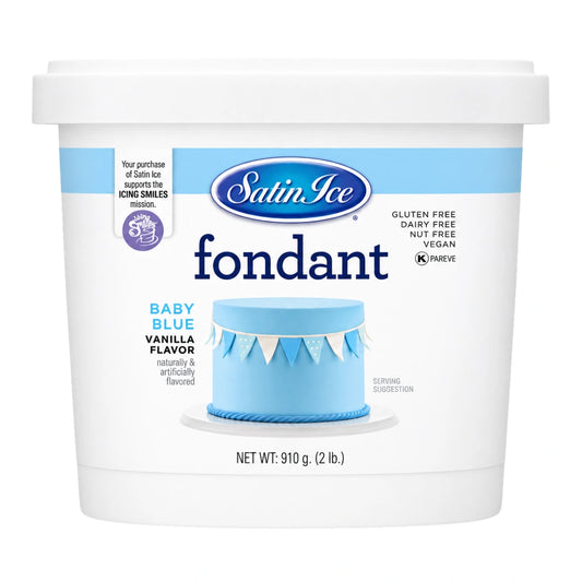 Blue Vanilla Pail Baby Fondant 1kg - Satin Ice