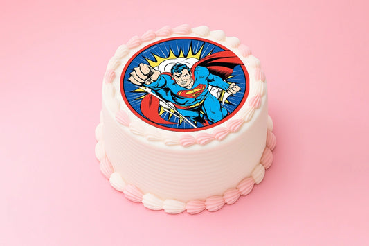 Superman Round Edible Icing Image 16cm - BSC