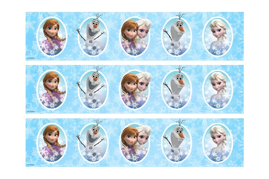 A4 Disney Frozen Cake Strips Edible Image - BSC
