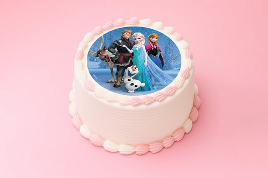 Disney Frozen Group Round Edible Icing Image 16cm - BSC