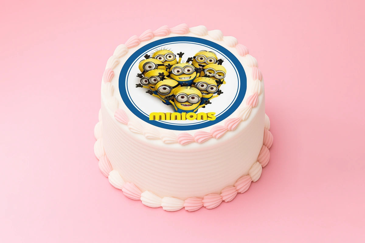 Minions Round Edible Icing Image 16cm - BSC