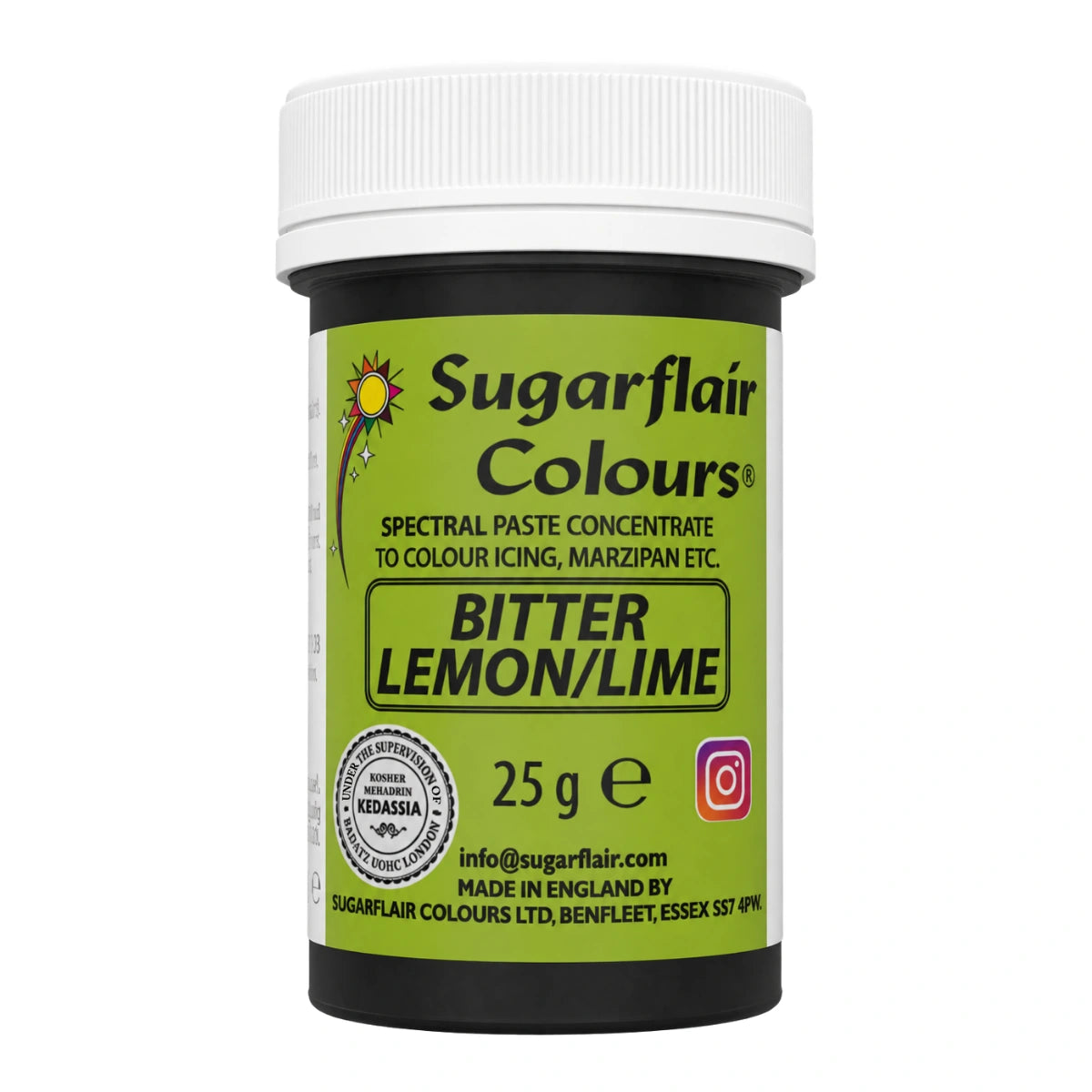 Lime Lemon Bitter Spectral Paste - Fondant and Buttercream Colour 25g - Sugarflair
