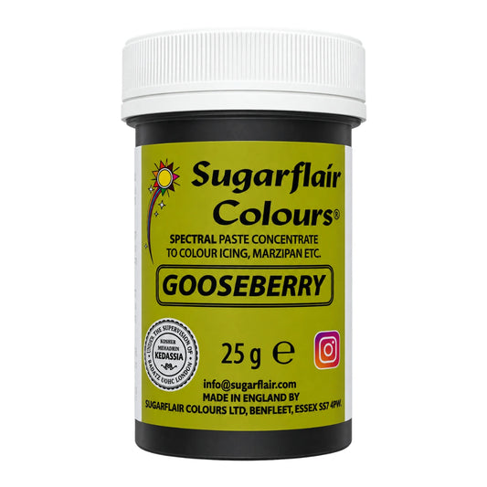 Gooseberry Spectral Paste - Fondant and Buttercream Colour 25g - Sugarflair
