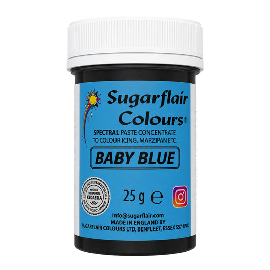Blue Baby Spectral Paste - Fondant and Buttercream Colour 25g - Sugarflair