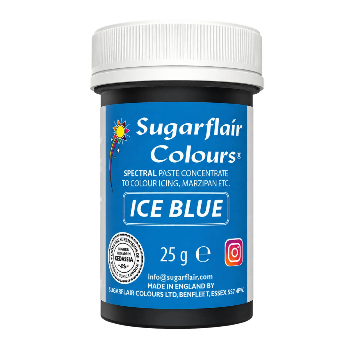 Blue Ice Spectral Paste - Fondant and Buttercream Colour 25g - Sugarflair
