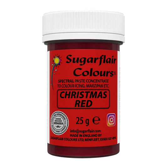 Red Christmas Spectral Paste - Fondant and Buttercream Colour 25g - Sugarflair