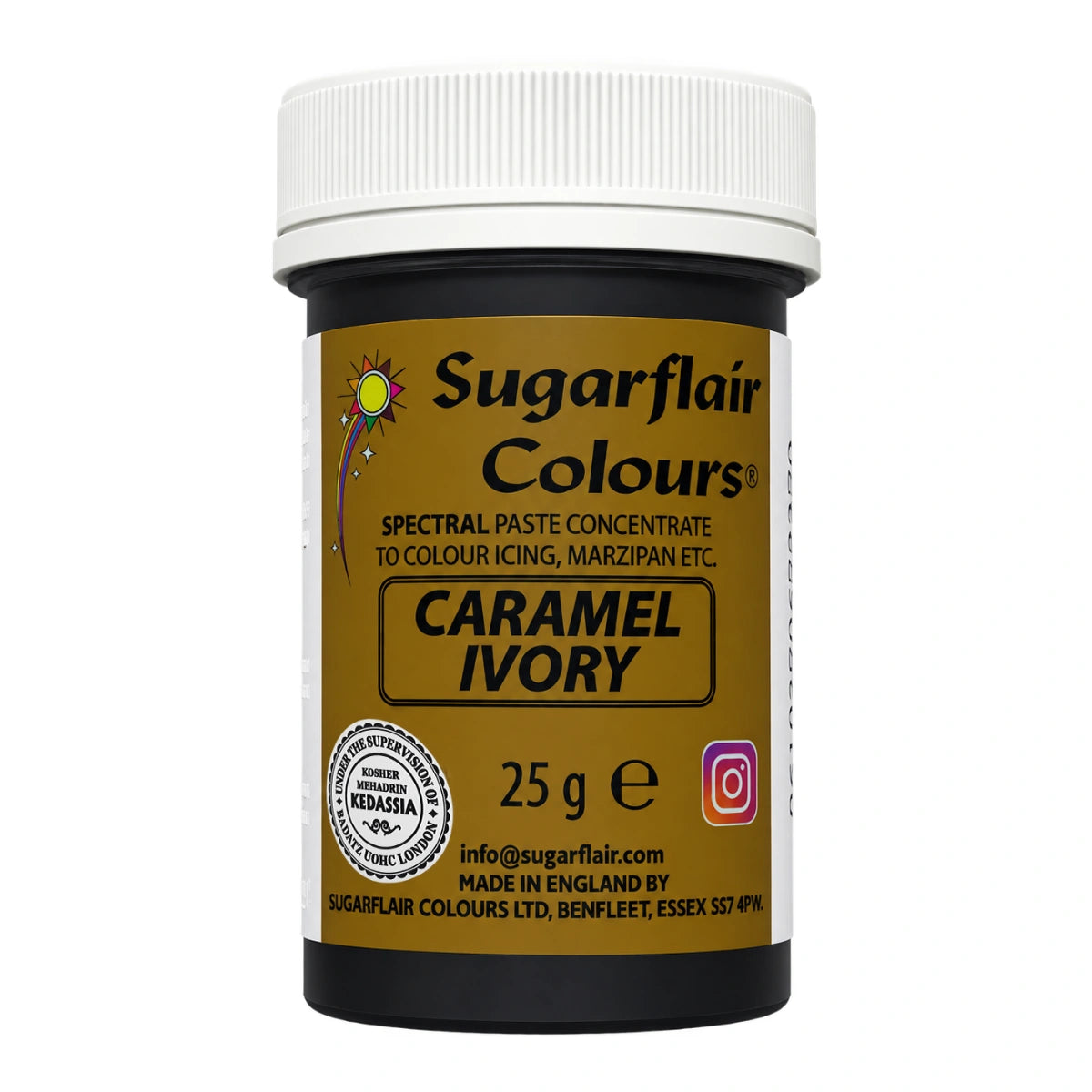 Ivory Caramel Spectral Paste - Fondant and Buttercream Colour 25g - Sugarflair