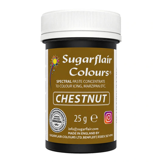 Chestnut Spectral Paste - Fondant and Buttercream Colour 25g - Sugarflair