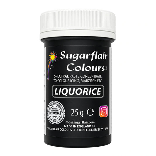 Liquorice Spectral Paste - Fondant and Buttercream Colour 25g - Sugarflair