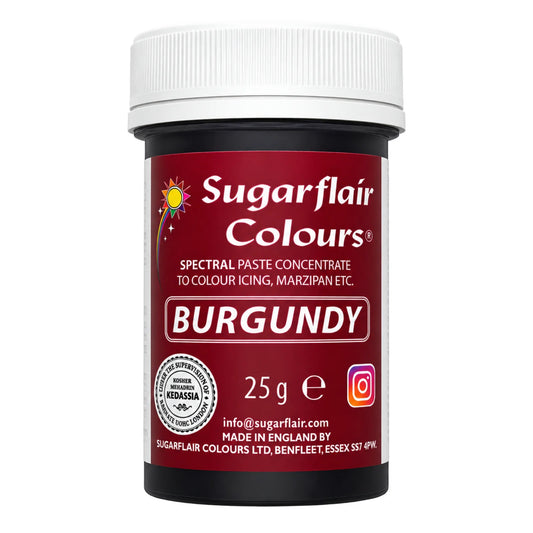 Burgundy Spectral Paste - Fondant and Buttercream Colour 25g - Sugarflair