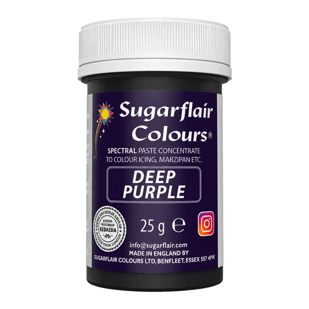 Purple Deep Spectral Paste - Fondant and Buttercream Colour 25g - Sugarflair