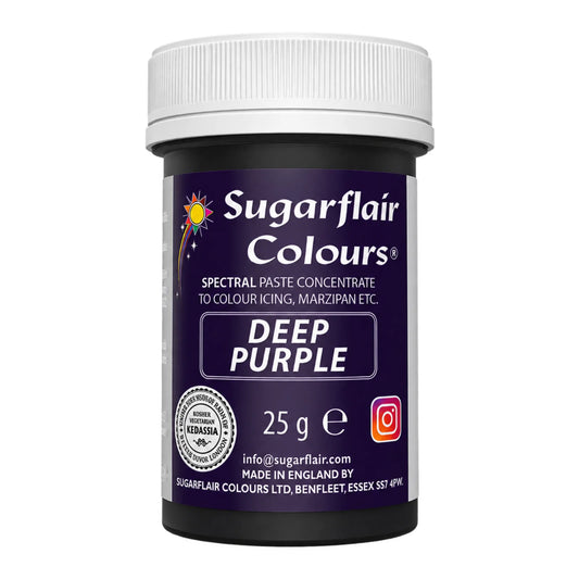 Purple Deep Spectral Paste - Fondant and Buttercream Colour 25g - Sugarflair