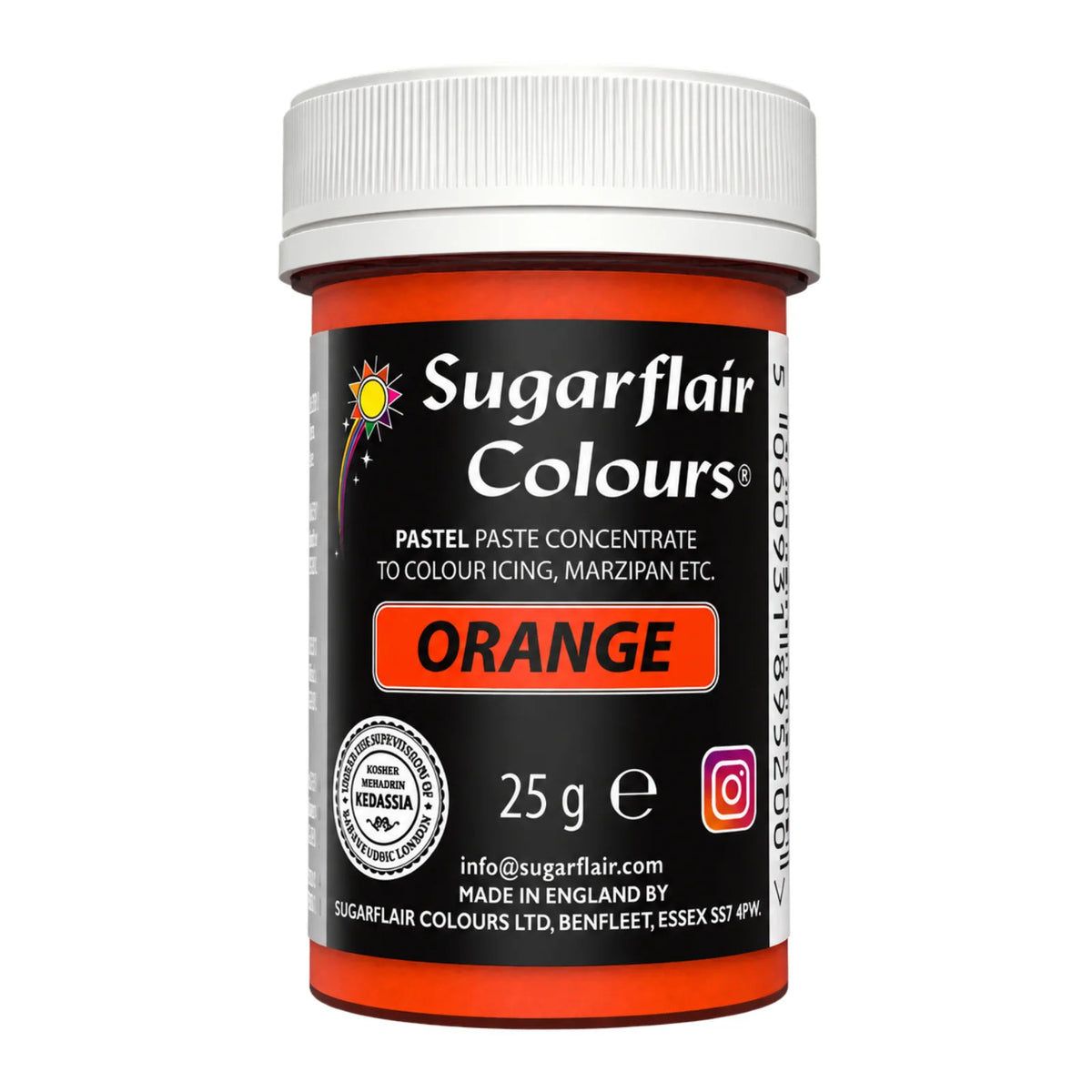 Orange Pastel Paste - Food Colour 25g - Sugarflair