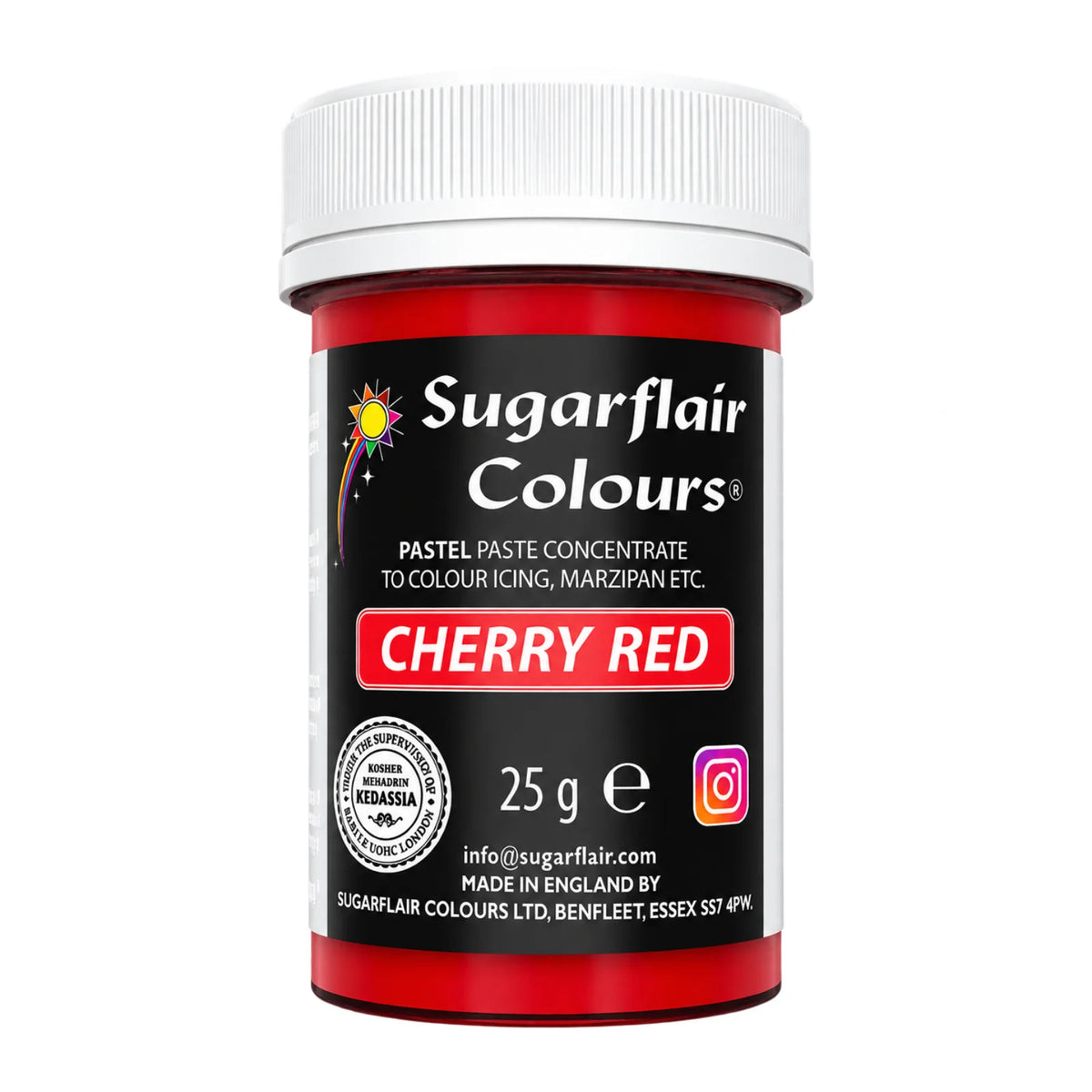 Pastel Cherry Red Paste - Food Colour 25g - Sugarflair
