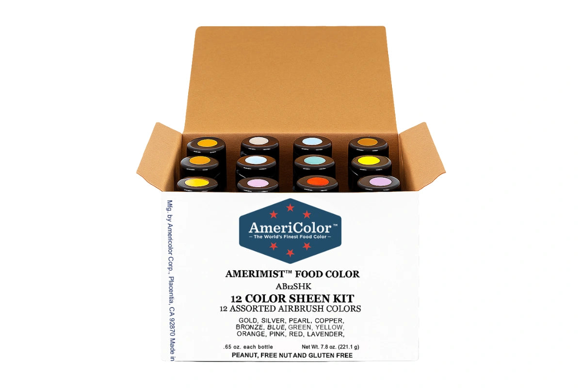 0.65oz AmeriMist Airbrush Kit Americolor - 12 Colour Sheen Airbrush Kit