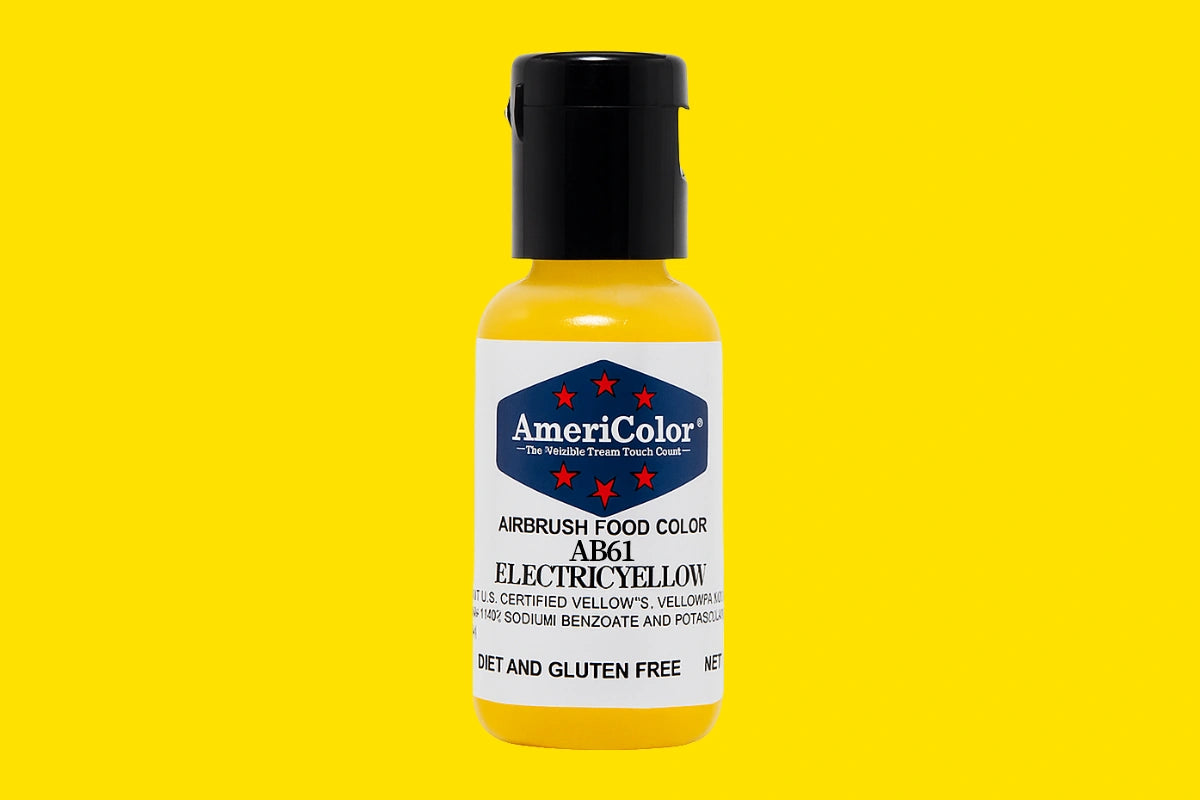 0.65oz AmeriMist Airbrush Americolor - ELECTRIC YELLOW