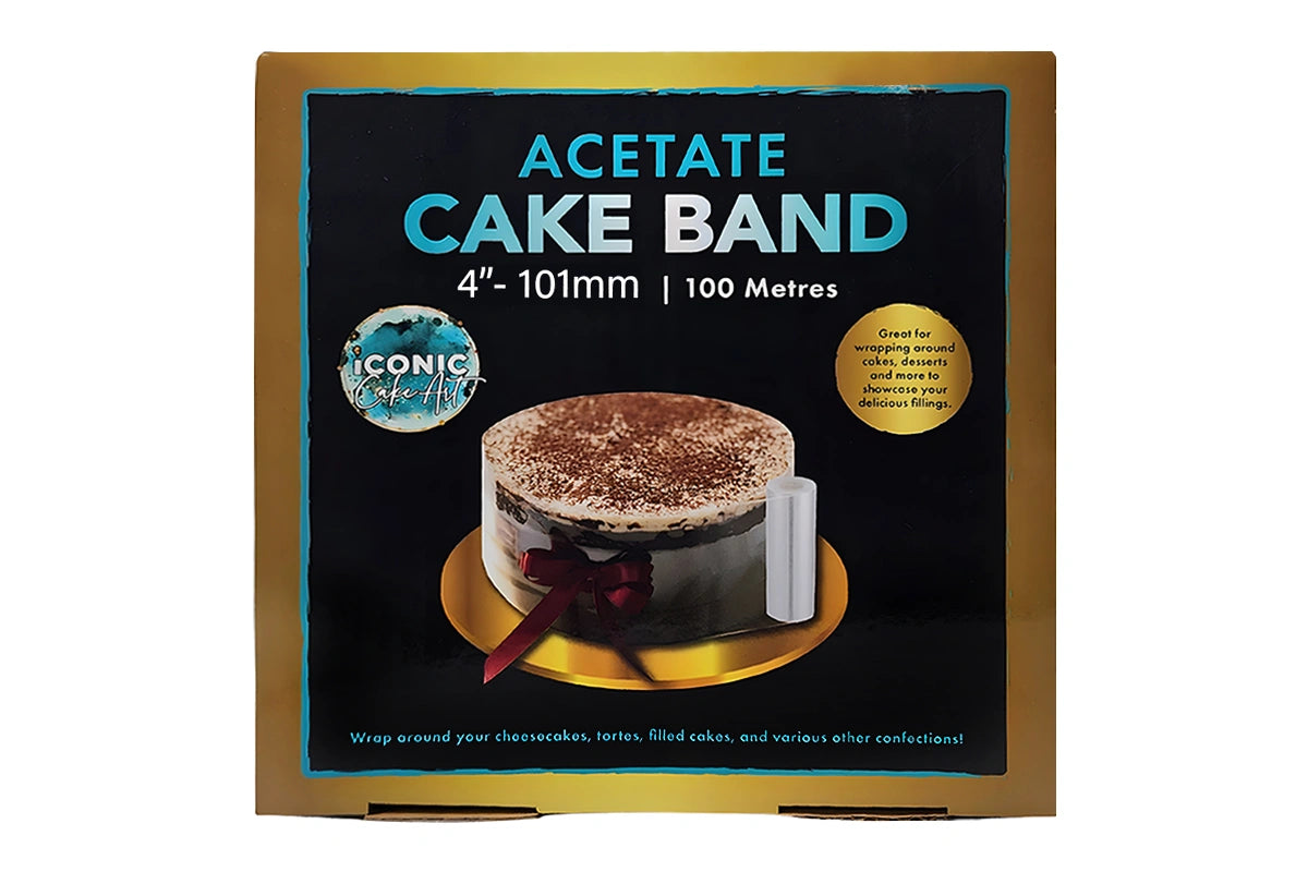 ACETATE CAKE BAND ROLL Iconic Cake Art - 4 INCH - 100M