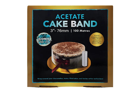 ACETATE CAKE BAND ROLL Iconic Cake Art - 3 INCH - 100M