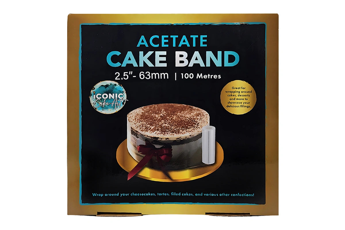 ACETATE CAKE BAND ROLL Iconic Cake Art - 2.5 INCH - 100M