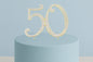 Gold 50th Anniversary Diamante Pick - 50 Fifty Cake Topper Rhinestone Monogram - Iconic Cake Art