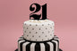 Black 21 Number Cake Topper - Anniversary Birthday - Iconic Cake Art