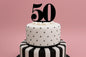 Black 50 Number Cake Topper - Anniversary Birthday - Iconic Cake Art