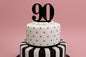 Black 90 Number Cake Topper - Anniversary Birthday - Iconic Cake Art