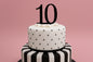 Black Number 10 - Cake Topper - Iconic Cake Art