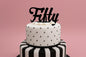 Black Fifty - Birthday Cake Topper - Iconic Cake Art