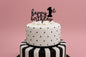 Black Happy 1st Birthday - Cake Topper - Iconic Cake Art