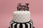 Black Happy 21st Birthday - Formal Font - Cake Topper - Iconic Cake Art