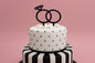 Diamond Rings Wedding Engagement Cake Topper 10cm - Iconic Cake Art