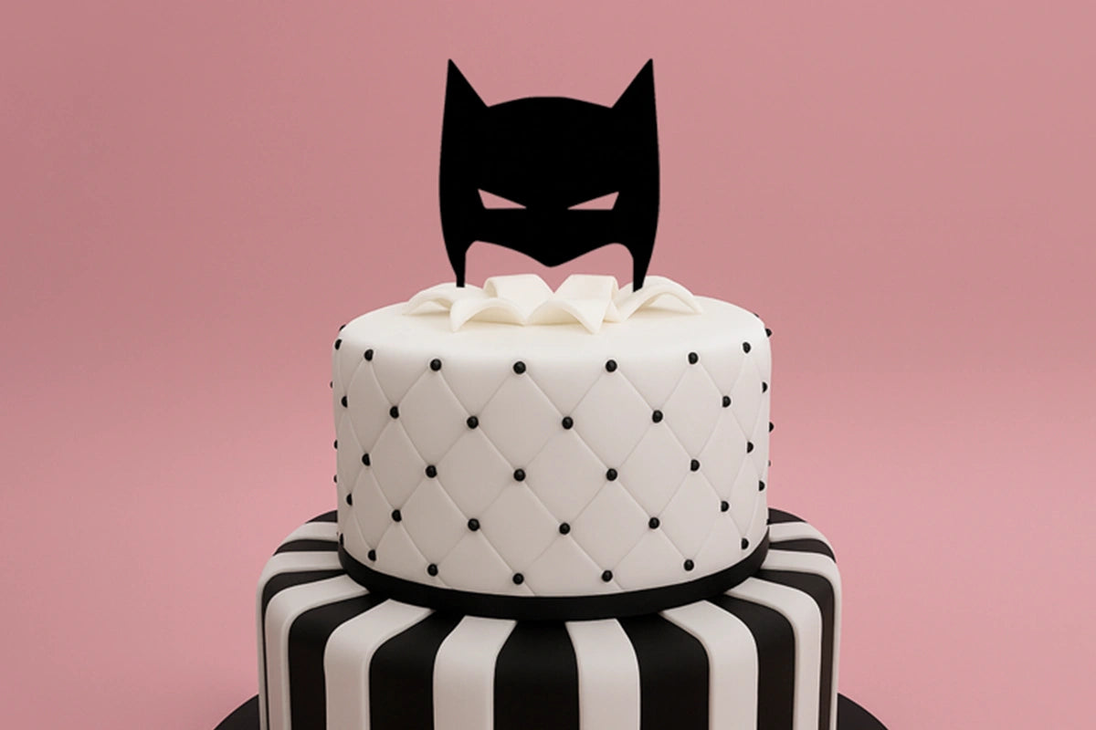 Black Bat Mask - Cake Topper - Iconic Cake Art