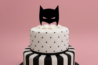 Black Bat Mask - Cake Topper - Iconic Cake Art