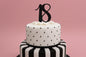 Black Number 18 Script - Cake Topper - Iconic Cake Art