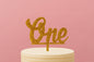 Gold One - Birthday Cake Topper - Glitter - Iconic Cake Art