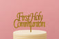 Gold First Holy Communion - Cake Topper - Glitter - Iconic Cake Art