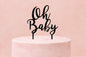 Silver Oh Baby - Shower Cake Topper - Mirror - Iconic Cake Art