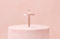 Rose Gold Mirror Cross Cake Decoration - Iconic Cake Art