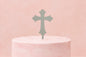 Silver Cross - Cake Topper - Mirror - Iconic Cake Art