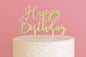 Happy Birthday Wood Look Cake Topper - Iconic Cake Art