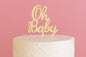 Oh Baby - Wood Look Shower Cake Topper - Iconic Cake Art