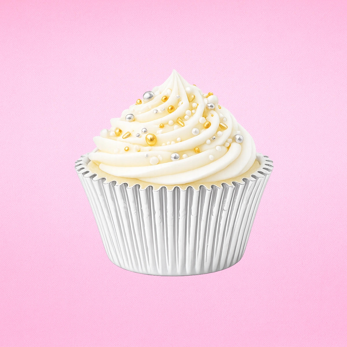 White Large Foil Cupcake Cases- 25 Pieces
