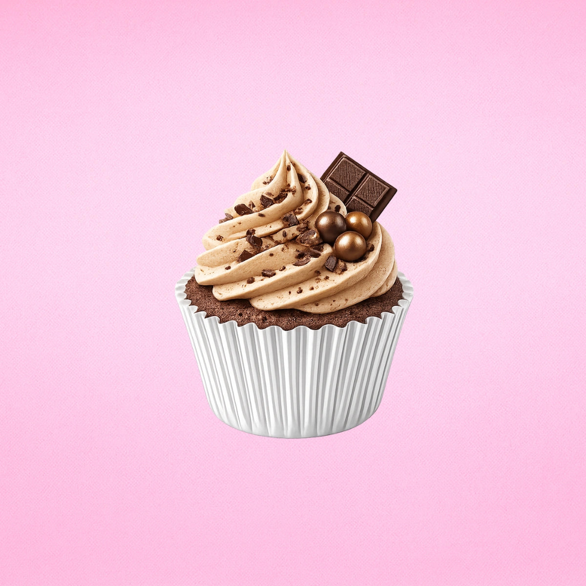 White Mini 25mm Foil Cupcake Cases - 50 Pieces