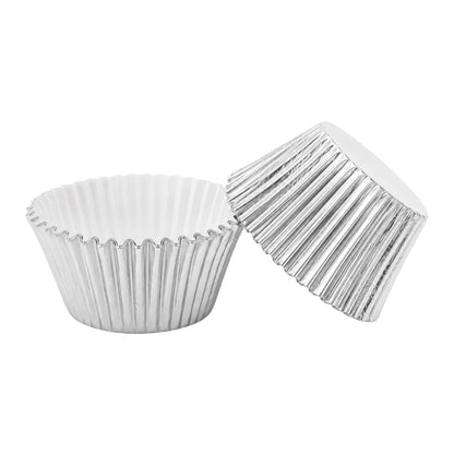 White Large Foil Cupcake Cases- 25 Pieces