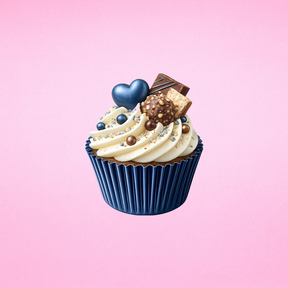 Navy Blue Mini 25mm Foil Cupcake Cases - 50 Pieces